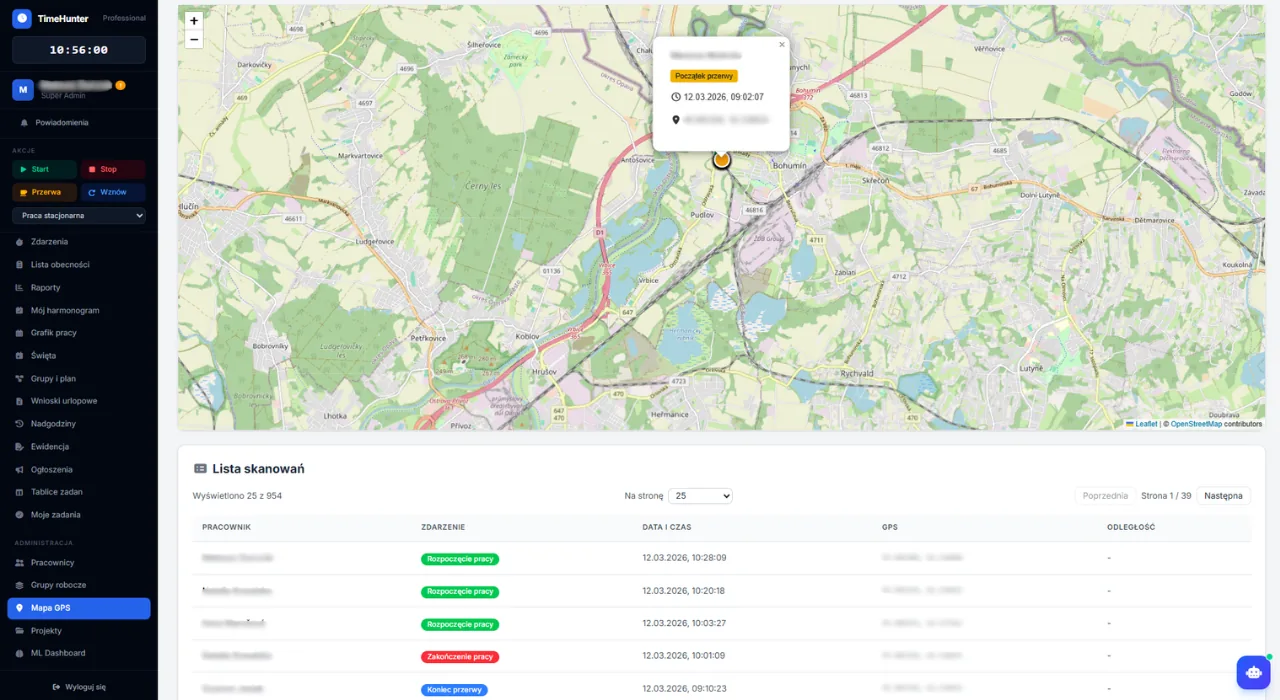 TimeHunter — GPS map